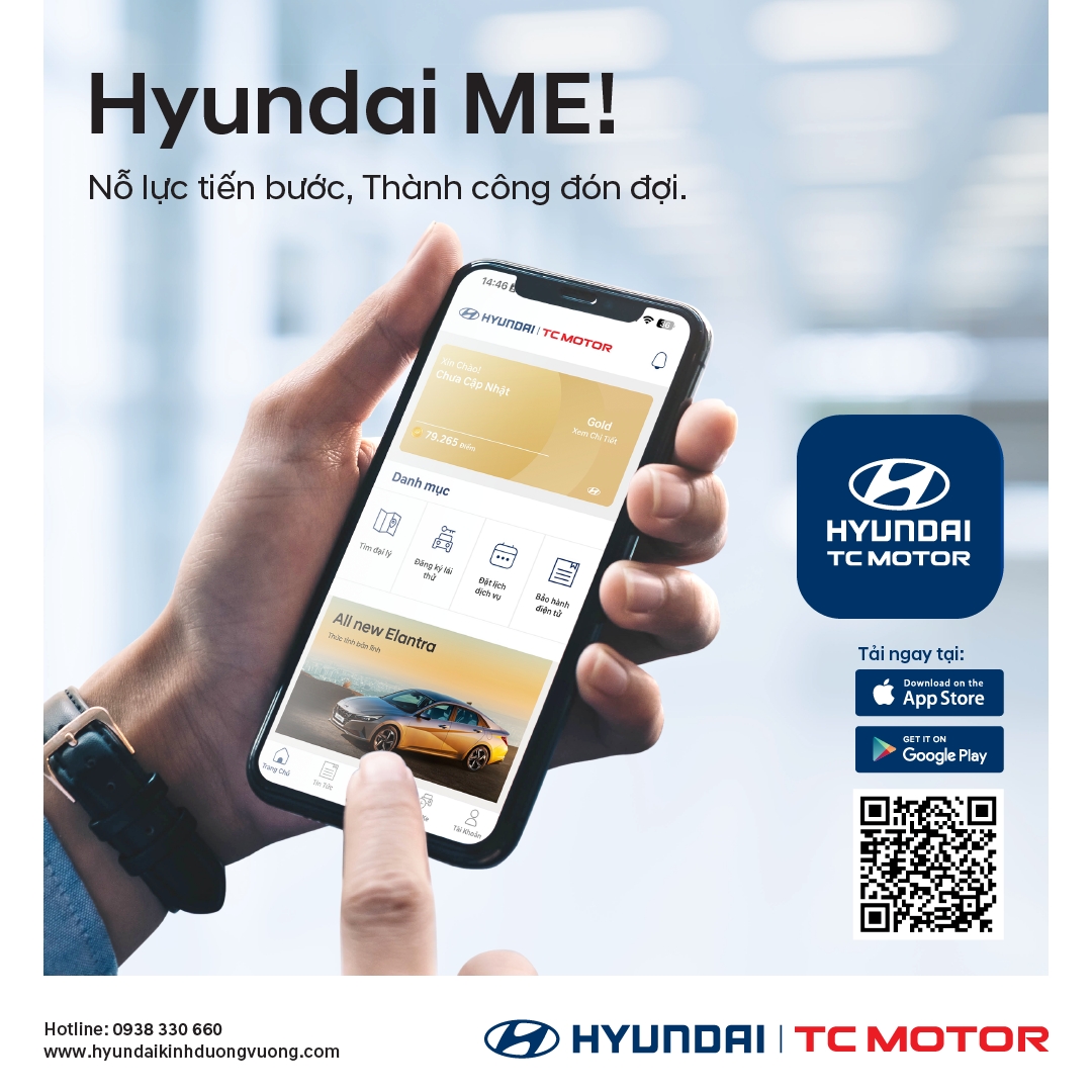 Hyundai Thành Công chính thức cập nhật ứng dụng điện thoại hỗ trợ các Khách hàng quan tâm và sử dụng dòng xe Hyundai mang tên Hyundai ME! 