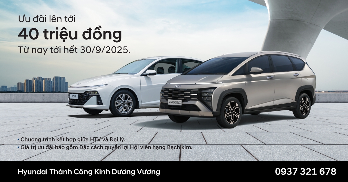 Hyundai Thành Công Việt Nam (HTV) chính thức triển khai Chương trình ưu đãi hấp dẫn lên đến 200 triệu đồng khi mua xe Hyundai