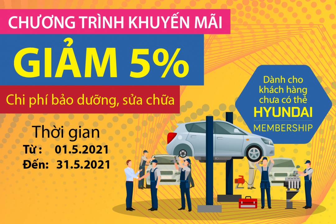 GIẢM 5% CHO KHÁCH HÀNG CHƯA CÓ THẺ HYUNDAI MEMBERSHIP