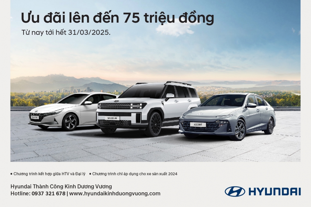 HHYUNDAI KINH DƯƠNG VƯƠNG ƯU ĐÃI CỰC SỐC LÊN ĐẾN 75 TRIỆU ĐỒNG