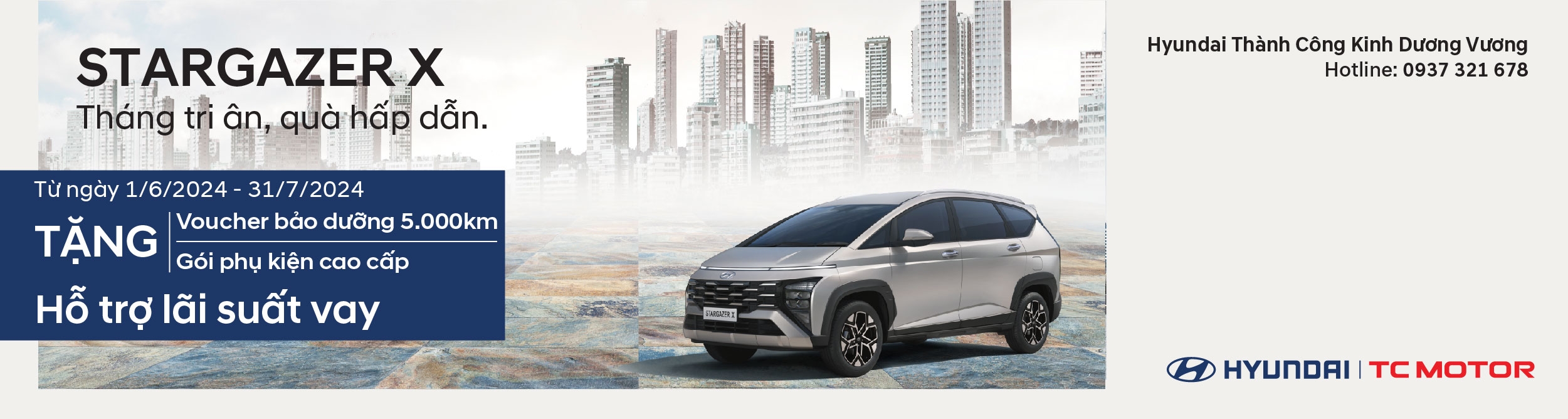 Hyundai Kinh Dương Vương đang triển khai chương trình khuyến mãi hấp dẫn cho cả hai phiên bản Stagazer: