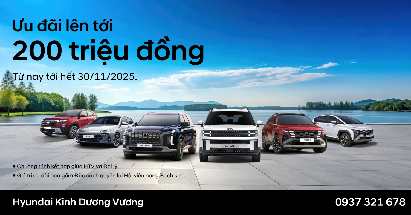 Hyundai Kinh Dương Vương tung ưu đãi kép “An tâm 8 năm – Hỗ trợ tài chính cực lớn”