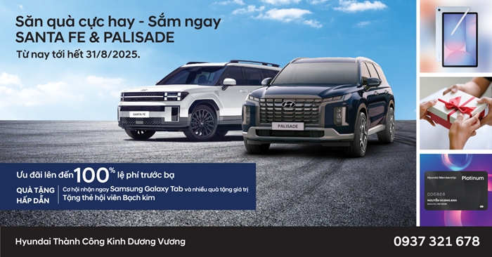 Săn quà cực hay – Sắm ngay Santa Fe - Palisade