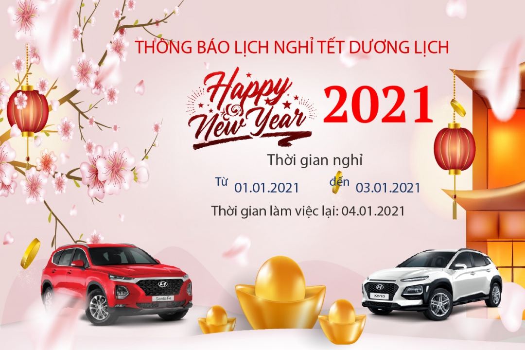 THÔNG BÁO NGHỈ TẾT DƯƠNG LỊCH 2021